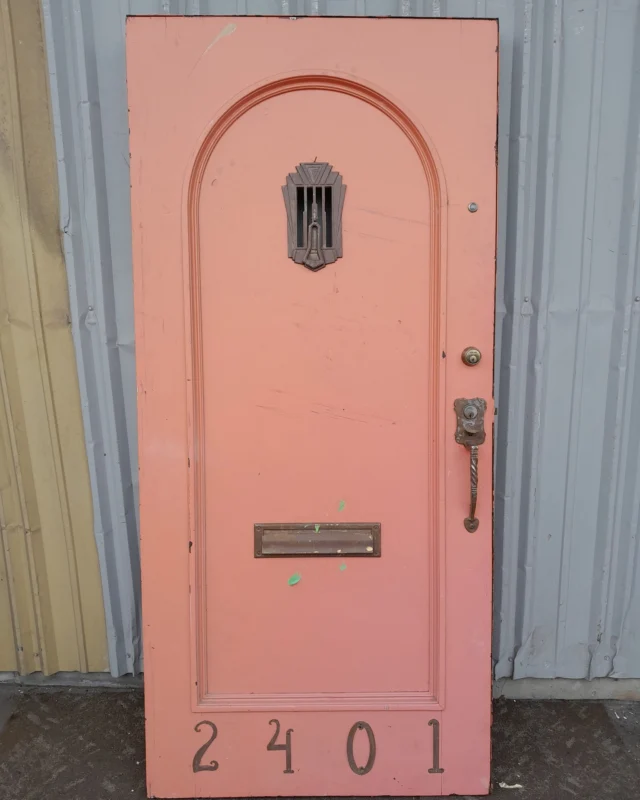 Knock, knock! Who's there? Pink. Pink who? Pink door with a speak easy and a mail slot, can't you see?This antique exterior wood door is painted pink on the outdoors-facing side and unpainted on the interior side and has character to spare. Could be used as-is or fixed up a bit or refurbished to really make it your own. Either way, this is absolutely classic old Seattle house craftsman door with tons of years left in it. Did I mention the speak easy and mail slot? This door has everything!Measures 36"W x 78"H (left swing)SeattleID: 94951$250You can place a 24 hour hold on this item by calling (206) 624-4510 and requesting a hold on item ID 94951#AntiqueDoor #Door #Doors #ClassicDoor #Craftsman #CraftsmanDoor #Speakeasy #MailSlot #SpeakEasyDoor #VintageVibes #CenturyHome #OldSeattle #Fixmeup #Refurbish #PinkDoor #Salvage #Seattle #Earthwise