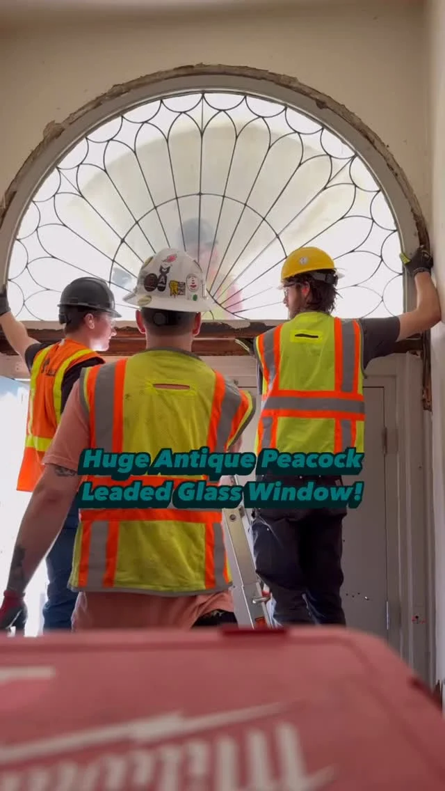 This gorgeous, arched window’s glass pattern hints at the image of a peacock’s tail feathers, or perhaps a bright sunrise on the horizon. This came from a recent salvage of an 100+ year old apartment building on Capitol Hill and is in very good condition for its age except for one broken pane. Just imagine this above an entry in a Victorian home or as a stellar focal point in your new greenhouse. Lovely!Also! If you buy this before the end of May, you’ll score a big fat deal of 30% off thanks to our Wood Window Sale! Don’t sleep too long on it! EDIT: Sold! Thank you!!Measures 80”W x 51”HSeattleID: 95443$1650 (Use code MAYWINDOWS before 6/1 and get it for $1155!!) You can place a 24 hour hold on this item by calling (206) 624-4510 and requesting a hold on item ID 95443 More info: https://ewsalvage.com/inventory/?item=95443-antique_peacock_leaded_glass_window_80_x_51 #Antique #WoodWindow #Window #Windows #AntiqueWindows #LeadedWindows #PeacockWindow #ArchedWindow #SalvagedWindow #Victorian #CapitolHill #Seattle #Earthwise #Salvage