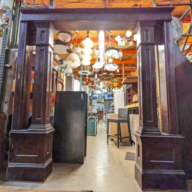 EDIT: Sold, thank you!This highly detailed, turn of the century antique Victorian stained fir passthrough was carefully removed by own salvage crew from an apartment building on Capitol Hill and is ready for install. The passthrough can be dissembled easily for transport. This one is pretty unique for it's size because it was made for a just over 8 foot ceiling and could be modified for a standard 8. It's in great shape for its age and is truly stunning in person. Come see it at our Seattle store while you can!Measures 92.25"W x 99"H x 12.75"DSeattleID: 95298$1625You can place a 24 hour hold on this item by calling (206) 624-4510 and requesting a hold on item ID 95298#Passthrough #Victorian #Fir #StainedFir #AntiquePassthrough #VictorianPassthrough #OldSeattle #OldWorldCharm #Antique #Archiectural #ArchitecturalAntiques #Seattle # . .