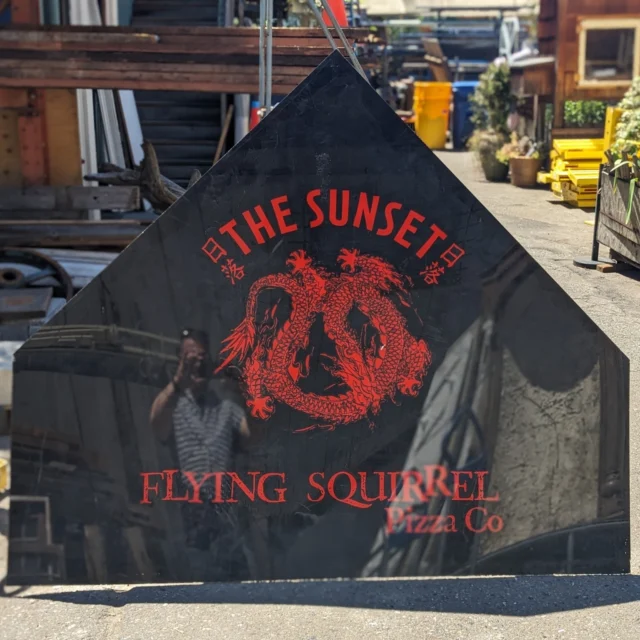EDIT: Sold, thank you! Own a piece of Ballard signage history with this awesome acrylic sign from the Sunset Tavern. This used to fit into pentagon-shaped sign above the entrance of the legendary music venue and dive bar on Ballard Avenue, see the 3rd slide for reference. After an extensive remodel in 2014, they updated the sign and Flying Squirrel Pizza also closed this location, and later all their locations (RIP to the best pizza in Seattle, I miss you). Anyways, give this amazing and rare piece of Seattle music and bar scene history a new home today! There are two identical sides from the sign, sold separately. Measures 71"W x 61"HSeattleID: 96629$65 each (2 in stock)You can place a 24 hour hold on this item by calling (206) 624-4510 and requesting a hold on item ID 96629#SunsetTavern #Ballard #TheSunsetTavernBallard #FlyingSquirrelPizza #SeattlePizza #Pizza #Sign #Signage #SeattleSigns #SeattleSignage #SeattleMusic #DiveBar #SeattleDiveBars #SeattleMusicVenues #Music #LocalMusic #KEXP #KungFu #KungFuMoviesatSunset #BallardNightLife #Salvage #Seattle #Earthwise